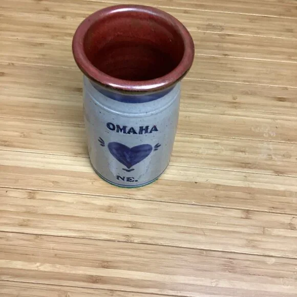 Omaha Ne. Crock Utensil Holder